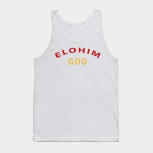 Elohim God Inspirational Christian Tank Top